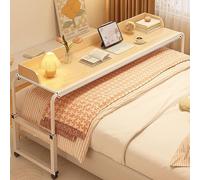 Tavolino regolabile con ruote, per letto king size, mobile e regolabile in altezza, per camera da letto, soggiorno, casa, ufficio, facile mobilità e uso versatile