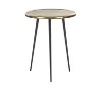 Tavolino retro in metallo alluminio e ferro Oro e nero 43 cm Telfer