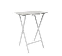 Tavolino rettangolare pieghevole Wellhome, finitura bianca, 48x35x64 cm