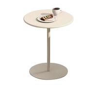 Tavolino Rotondo Beige con Base in Metallo - Tavolo da Pranzo Tavolo da Bar per bistrot Cocktail Cucina Soggiorno, Tavolo Alto (Size : 48x48x72cm)