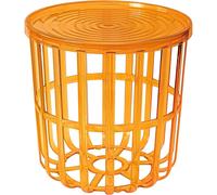 BranQ - Home essential, Tavolino Zen, design funzionale e moderno, realizzato in plastica ABS di alta qualità, senza BPA, con rivestimento rimovibile, ambra