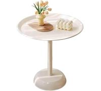 Tavolino rotondo con piedistallo, tavolino da caffè, espositore per snack, console per piante per ufficio e comodino