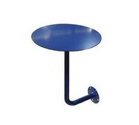 Tavolino rotondo da parete con vassoio in metallo, 40 cm, per bevande, snack, sala da pranzo, caffetteria, camera da letto, elegante tavolino da bar blu