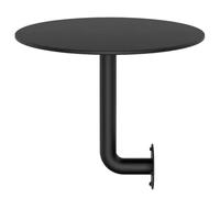 Tavolino rotondo da pub - Tavolino da caffè da parete con piano in ferro battuto, vassoio a forma di L per soggiorno, ristorante, cucina, bar, tavolino piccolo