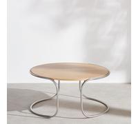 Tavolino rotondo in acciaio lung. 75 cm