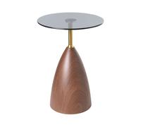 Tavolino rotondo in metallo marrone e nero stile glamour Wallis