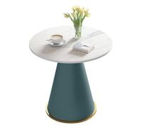 Tavolino rotondo per soggiorno, stile fattoria, con ripiano portaoggetti, design retrò per piccoli spazi, ideale per uso domestico e ufficio
