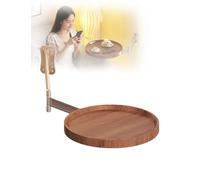 Tavolino rotondo pieghevole da parete, tavolino da divano in legno, tavolino pieghevole da caffè, vassoio da parete, tavolo galleggiante, mensola estensibile con ripiano retrattile for camera da letto