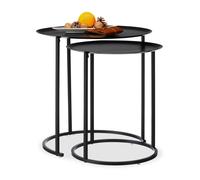 Tavolino rotondo set tavolo piccolo salotto divano antracite acciaio caffè table