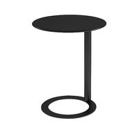 Tavolino rotondo, tavolino da caffè per soggiorno, camera da letto, piccoli spazi, facile da montare, moderno comodino decorativo per la casa, tavolino a forma di C