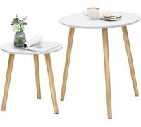 Tavolino Rotondo, Tavolino Moderno Minimalista, Set Di 2 Tavolini Da Caffè Con G