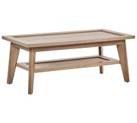 Tavolino rustico con mensola in legno chiaro Simla