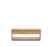 Tavolino salotto Alguema con impiallacciatura in rovere e finitura naturale 120 x 60 cm