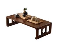 Tavolino Salotto Legno Quadrato, Stile Giapponese Tavolo Basso Tavolino da Caffè Soggiorno per Seduta a Pavimento, per Cibo e Pratiche Spirituali(Dark brown,80 * 50 * 30cm)