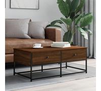 Tavolino Salotto Rovere Marrone 100x51x40 cm Legno Multistrato Tavolino Laterale Da Divano Tavolini Da Salotto Tavolino Salotto Moderno Tavolo Salotto Moderno per Balcone Soggiorno Giardino Interno
