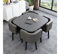 Tavolino salvaspazio per riunioni di lavoro, set tavolo per conferenze con sedie, ideale per piccoli uffici e negoziati, design elegante e funzionale
