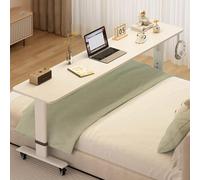 Tavolino servitore con Ruote a 360°, Tavolino da Letto con Ruote, Scrivania con Letto Mobile Queen Size, Scrivania con Ruote, Carrello per Laptop, Tavolino da Bar con Letto con Ruote