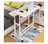 Tavolino servitore in acciaio e MDF | Comodino e ufficio domestico multicolore 80x40/58 cm: for un uso versatile(White,80x58cm)