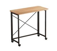 Tavolino servitore regolabile con ruote, scrivania pieghevole Piccola scrivania con rotelle Scrivania pieghevole for computer con ruote for piccoli spazi(100x50x75cm)