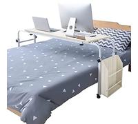 Tavolino servitore Regolabile con Ruote - Supporto per postazione Computer per Lavorare e pranzare - Perfetto Compagno per Il Comodino o Il Divano!