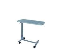 Tavolino Servitore Regolabile in Acciaio con Ruote e Piano in ABS