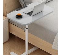 Tavolino servitore regolabile in altezza con ruote, scrivania for laptop a forma di C, comodino mobile portatile for soggiorno, camera da letto(Grey)