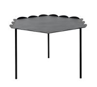 tavolino soggiorno moderni merletto esagonale Nero in Ferro 61x56x41Hcm