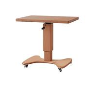 tavolino Solid Wood Coffee Table Side Table with Rolling Wheels, Mobile End Table Study Table Sofa Table for Living Room, Nightstand Bed Side Table for Bedroom, Height Adjustable camera da letto