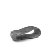 Tavolino Stone Decor E5, 123x60xH34 cm, Finitura Grigio, Base in Pietra Fossile Gray Stone grigio