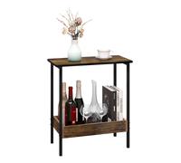 Tavolino Tavolino da caffè con 2 ripiani, consolle per divano, con spazio di archiviazione, per soggiorno ad angolo, camera da letto