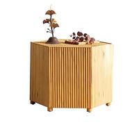 tavolino Tavolino Rustico, Tavolino da caffè Tavolino da tè for Soggiorno, Balcone, Tavolino da Divano con Piano Intrecciato a Mano e Base in Legno Stabile, Legno tavolini da tè soggiorno(60*45cm)