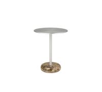 Tavolino Ton Piccolo in Marmo Marrone/Alluminio