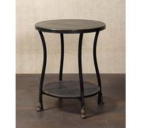 TAVOLINO URBAN INDUSTRIAL IN METALLO NERO VINTAGE 60HX50 CM