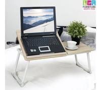Tavolino Vassoio Pieghevole da Letto Divano 65x30 cm per Notebook PC Laptop