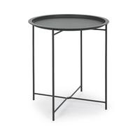 Tavolino Wissant Antracite con Vassoio Ø 46 - Tavolino da Esterno Bizzotto