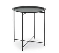 Tavolino Wissant Nero con Vassoio Ø 46 - Tavolino da Esterno Bizzotto