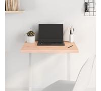 Tavolo 60 x 50 x (2-4) cm legno massello rovere non trattato, piano in legno fai da te con bordo naturale, piano di ricambio per casa, ufficio, negozio, durevole