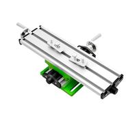 Tavolo a croce per mini trapano da tavolo, tavolo di coordinazione X-Y | Scala di precisione; doppia manovella; base stabile; 0,05 mm; scorrevole; per fai da te e modellismo