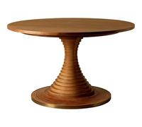 Tavolo A Dischi Dining Table Ø120 American Noce/High Gloss