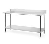 Tavolo a muro Budget Line con ripiano e bordo imbullonato 120x60x95 cm