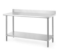 Tavolo a muro Budget Line con ripiano e bordo imbullonato 160x60x95 cm