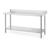Tavolo a muro Budget Line con ripiano e bordo imbullonato 180x60x95 cm