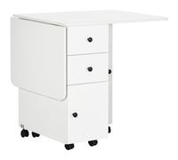 TAVOLO A RIBALTA PER 6 PERSONE MAX CON 2 CASSETTI, ARMADIETTO E RIPIANO