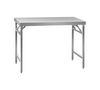 Tavolo acciaio - ECO - 60 x 120 cm - 210 kg - Pieghevole - Royal Catering RCAT-120/60KE