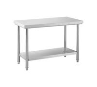 Royal Catering Tavolo acciaio inox - 120 x 60 cm - capacità di carico: 137 kg RCWT-120X60S