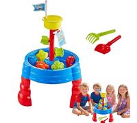 Tavolo Acqua e Sabbia - Tavolo Giochi Acquatici | Giocattolo Educativo attività Esterna per Bambini Giardino Spiaggia Cortile