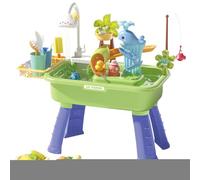 Tavolo Acqua Per Bambini - Giocattolo STEM Interattivo | Gioco Sensoriale Educativo Con Pompa Manuale Funzionante, Effetto Pioggia, Ingranaggi Rotanti E Imbuti, Costruzione Senza BPA; Sviluppa Coo