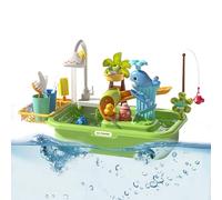 Tavolo Acquatico Bambini- Tavolino Acqua E Sabbia | Giochi Tavoli Sensoriali Esterni | Versatile Gioco Sensoriale Educativo con Pompa per Giardino Coordinazione Mano-Occhio attività Estive Gioco