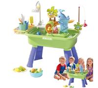 Tavolo Acquatico per Bambini - Gioco Sensoriale attività Educative - Gioco Sensoriale Educativo con Pompa per Giardino Sviluppo Coordinazione Mano-Occhio attività Estive Interattivo