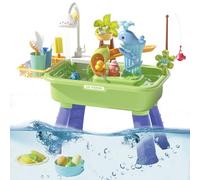 Tavolo Acquatico per Bambini | Set attività Sensoriali per Bambini con Pompa,Gioco Sensoriale Educativo con Pompa per Giardino Sviluppo Coordinazione Mano-Occhio attività Estive Gioco Interattivo